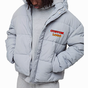 Chaqueta de Invierno Impermeable de Lona Personalizada Unisex de Talla Grande OEM con Capucha, Transpirable, Color y Logotipo Personalizables para Hombre - Product Image 4