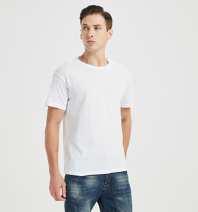 100% algodón en blanco liso Oem logo fiesta publicidad campaña electoral algodón blanco camiseta blanca para hombres - Product Image 2