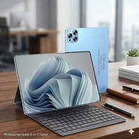 Tablet Empresarial de 10.1 Pulgadas, Android 15, Octa Core, 12GB RAM, 256GB ROM, 4G LTE, Doble SIM, Llamadas, Trabajo de Oficina, Productividad