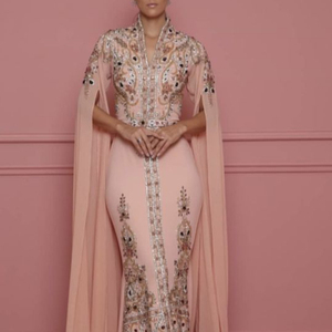 Vestido caftán bonito y elegante, cuentas de cristal embellecedoras, trabajo de piedra de cristal para fiesta/boda @ 2022 - Product Image 1