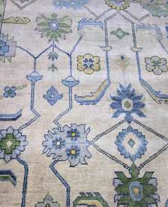 NOEUD RUG fait à la main noué de haute qualité laine Oushak nouveau moderne brodé travail doublure motif tapis pour salon, chambres à coucher - Product Image 3