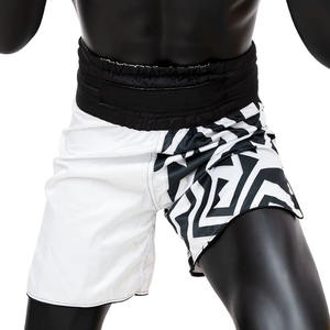 Shorts de Muay Thai de haute qualité à prix de gros, imprimés par sublimation, pantalons d'entraînement BJJ, taille élastique, 100% polyester - Product Image 2