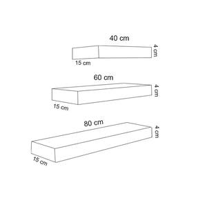 JGWOOD DESIGNS Myrva - Ensemble de 3 étagères flottantes en bois, style minimaliste, pour la décoration du salon - Product Image 6