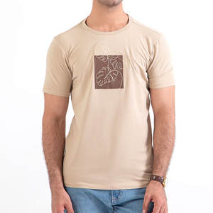 <b>Men's</b> 100% Cotton <b>Satin</b> T-<b>shirt</b> High Quality Fitness Casual Wear Soft Embroidered Design New Collection - Product Image 2