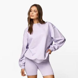 Sudaderas con capucha de gimnasio para mujer, sudaderas con capucha cortas personalizadas en blanco, sudaderas con capucha para mujer atléticas, sudaderas con hombros caídos de gran tamaño, tarifa al por mayor - Product Image 2