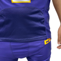 Ensemble de tenue d'entraînement de football américain personnalisé de qualité supérieure pour adultes, maillots à manches courtes imprimés numériquement pour hommes