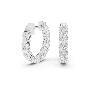 Pendientes de Aro con Diamantes de Laboratorio de 1.6 CT, Claridad VVS-VS EF, Oro de 18KT, 14KT, 10KT y Plata 925, Oro Rosa, Amarillo y Blanco - Product Image 6