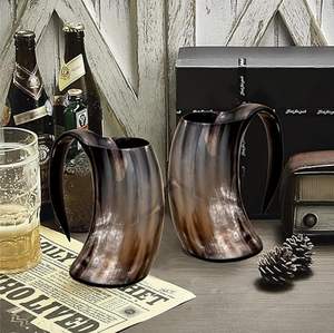 Top Tendance Viking Corne À Boire Tasse Alimentaire Sûr Étanche Usine Bas Prix Personnalisé 1L/700ml/200ml Capacité Fêtes Populaires - Product Image 4