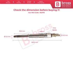 Bougie de préchauffage BGP76 1 pièce 11,5 volts A6601590001 pour 0,8 CDI - Product Image 5