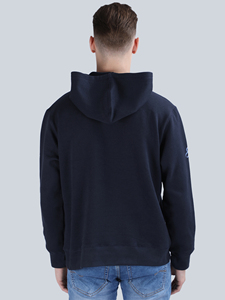 Sweat à capuche surdimensionné et décontracté en polaire pour hommes, logo uni, imprimé avec fermeture à glissière sur le devant, sweat à capuche en poly coton vierge, vente de stock - Product Image 4
