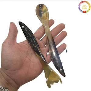 Vietnam peigne en corne de buffle naturel fait à la main poli artisanat accessoire décoratif rustique écologique souvenir cadeau - Product Image 4