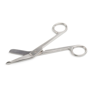 Ciseaux à pansement Lister chirurgical vétérinaire de qualité supérieure 14cm ciseaux multifonctionnels en acier inoxydable à sonde émoussée droite - Product Image 1