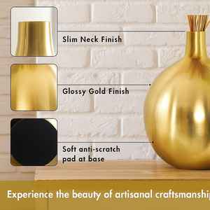 ชุดแจกันดอกไม้โลหะสีทองมันวาว3ชุดภาชนะตกแต่งทรงกลมที่ทันสมัยสำหรับตกแต่งบ้านสำนักงานและโรงแรม - Product Image 5