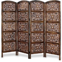 Bois de qualité supérieure avec passage du vent diviseur mural marron chambre salon salle de jeux diviseur d'écran à langer pour la maison
