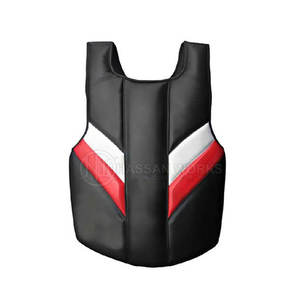 Protection de poitrine légère et de haute qualité, en cuir véritable, absorbant les chocs, confortable, pour l'entraînement sportif et la boxe. - Product Image 1