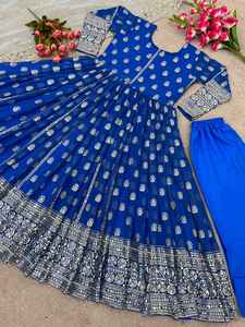 Lanzamiento de vestido de trabajo de secuencia de bordado pesado completo con parte inferior completamente cosida y vestido Dupatta - Product Image 4