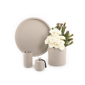 Brûleur d'encens en cuir design Bakhoor avec plateau rond et boîte de rangement Brûleur Bakhoor doué par Home Arts - Product Image 5