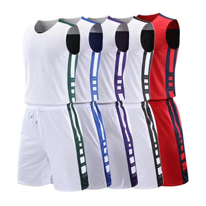 Ensembles de maillots de basket-ball pour hommes au toucher doux - Tissu respirant et évacuant l'humidité pour un confort de jeu estival - Product Image 3