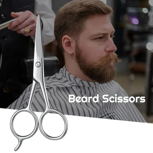 <b>Beard</b> cutting tools scissors for facial hair shaping procedures <b>Beard</b> grooming maintenance scissors for salon and <b>care</b> use - Product Image 6