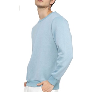 Sweat-shirt unisexe vierge en coton, personnalisable avec logo imprimé, basique, en mélange de coton uni, col ras du cou, pour hommes, 2026 - Product Image 4