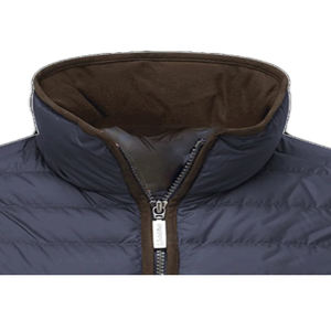 Veste matelassée en toile pour homme, col montant, fermeture éclair, qualité supérieure, vente en gros, service OEM, design personnalisé - Product Image 2