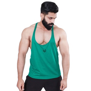Men's Casual Fitness Quick-Drying Slim Fit Training Tank Top Elastic Sleeveless Breathable Sports Vest with distress embroidery - Product Image 1