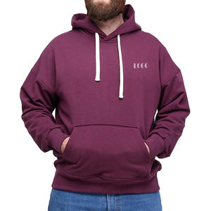 Sweat à capuche ample en coton et polyester mélangé de haute qualité unisexe OEM impression de logo de marque personnalisée et broderie fabricants de sweats à capuche - Product Image 2