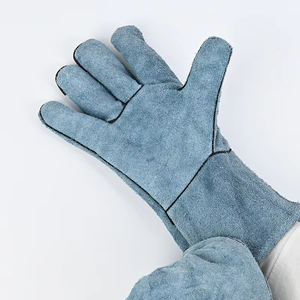 Guantes de protección Guantes de abrasión de cuero de vaca de alta calidad Guantes de soldadura Premium de seguridad - Product Image 4