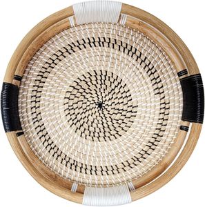 Plateau rond de luxe en rotin naturel et jonc de mer pour table, café et cuisine – Vente en gros depuis le Vietnam – Lavihex Co. Ltd – OEM/ODM bienvenus - Product Image 1