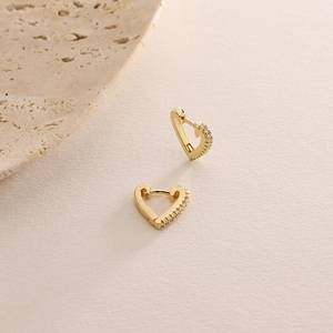 Boucles d'oreilles pendantes en argent sterling 925 plaqué or 14 carats, serties de zircon, élégantes et tendance, cadeau pour femme - Product Image 3