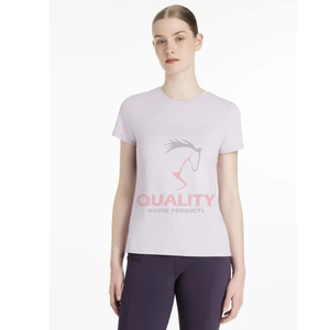 Camiseta de equitación transpirable, ligera, Top ecuestre que absorbe la humedad, secado rápido, verano, estiramiento, tops personalizados para montar a caballo - Product Image 1