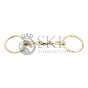 Logotipo personalizable Cobre Single Jointed SS Anillo suelto Snaffle Bit Secure Riding Horse Producto ecuestre - Product Image 3
