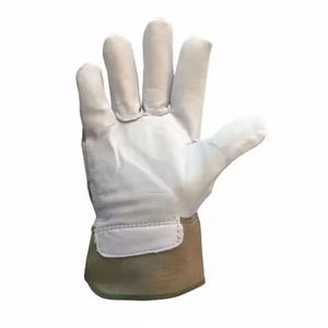Guantes de trabajo de cuero de seguridad con logotipo personalizado a bajo precio Guantes de trabajo de cuero para hombres para seguridad de manos Guantes de cuero de la mejor protección - Product Image 3