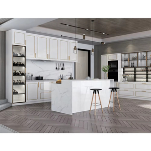 CBMmart Factory Price Complete Modern Designs <strong>PVC</strong>/ Lacquer <strong>Kitchen</strong> Island Furniture Cocina White Shaker Modular <strong>Kitchen</strong> Cabinet - Product Image 3