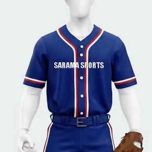 Uniformes de Béisbol de Diseño Profesional con Etiqueta Personalizada de Moda, Transpirables, de Secado Rápido, 100% Poliéster, con Nombre de Equipo Personalizado - Product Image 2