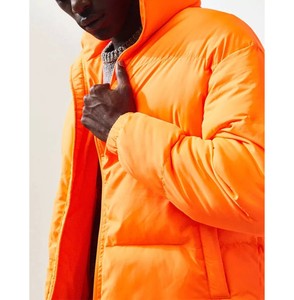 Blousons d'aviateur personnalisés pour hommes en duvet mince Blousons d'hiver en polyester rembourré teint uni - Product Image 5