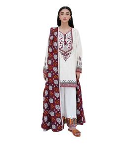 ชุดเดรสพิมพ์ลาย3ชิ้นสำหรับผู้ใหญ่ชุดอินเดียคอลเล็คชั่น Salwar Kameez สำหรับสนามหญ้าปากีสถาน - Product Image 1
