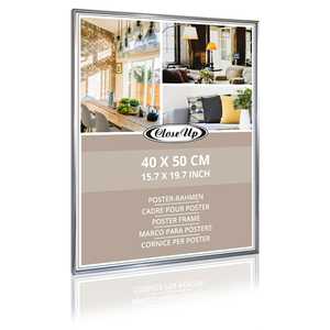 Cadre d'affiche argenté 40 x 50 cm en métal durable - Product Image 1