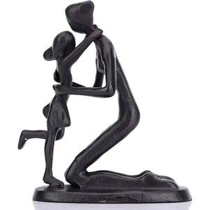 Escultura de metal de madre e hija que simboliza hermosamente un lazo de amor irrompible y conexión emocional. - Product Image 1