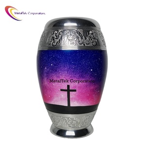 Holy Cross Luxury Cremation Urn Keepsake Customised Print Wholesale Factory Price Funeral Ashes Adult Burial Decorative Jars - Product Image 1