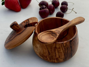 Nouvelle arrivée, sucrier en bois, couleur bois naturel, sucrier et salière modernes pour la fabrication en gros - Product Image 1