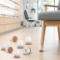 Protections de pieds de meubles en silicone, patins en feutre anti-rayures et anti-bruit pour tables, armoires et tables d'opticien