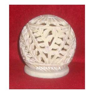 Soporte de vela de tallado de esteatita Natural, hermoso diseño de hoja, buen acabado, portavelas de luz de té, uso para decoración de festivales - Product Image 1