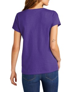 Camiseta de yoga en blanco de gran tamaño de verano al por mayor, camiseta lisa recortada para mujer, Camiseta de algodón de alta calidad con cuello en V - Product Image 4