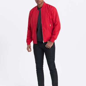 Custom Logo Manufacturer High Quality Trend Men's Bomber Jacket Custom Design OEM ODM Customized Color <b>Canvas</b> <b>Plain</b> Dyed - Product Image 3
