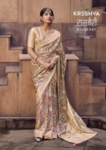 Hermoso rico Jacquard borde seda Saree diseño exclusivo Pallu moderno sin arrugas Reversible indio pakistaní invierno/verano - Product Image 5