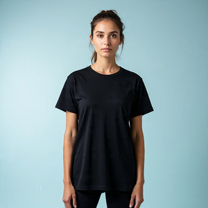 Camisetas básicas para mujer, ropa transpirable para exteriores, camiseta femenina de moda con cuello redondo, camisetas de manga corta para mujer - Product Image 2