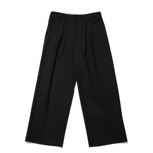 OGARP Corée Produit Deux Tuck Pantalon Large Noir - Product Image 1