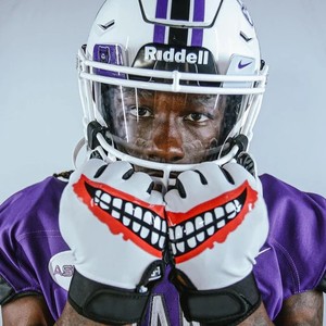 Sourire blanc collant conception personnalisée poignée Football récepteur gants adultes enfants extérieur Football américain gants fournisseur - Product Image 4