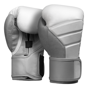 Sac de frappe lourd en cuir original Gants de boxe personnalisés de couleur grise Formation professionnelle Gants en cuir de combat professionnel - Product Image 1